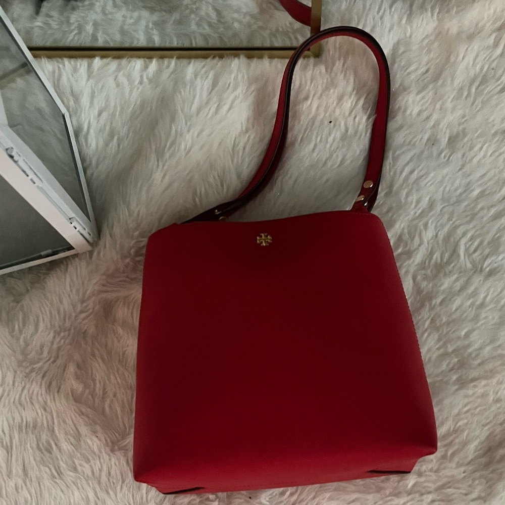 Tory Burch Bags | Tory Burch Red Bucket Bag | Color: Red | Size: Os |